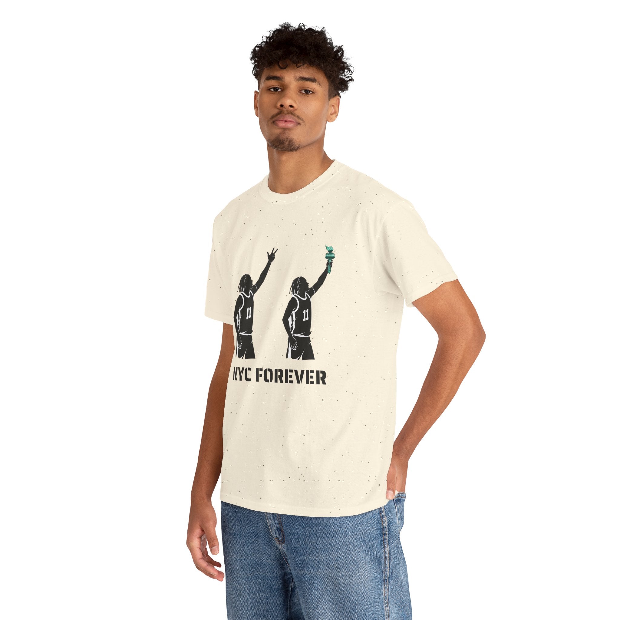 New York Basketball Jalen Brunson Tee | NYC Icons Statue of Liberty T-shirt