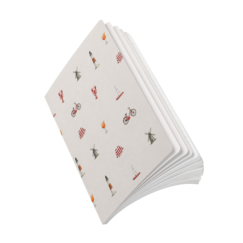 Icons of the Hamptons Heather Gray Softcover Notebook