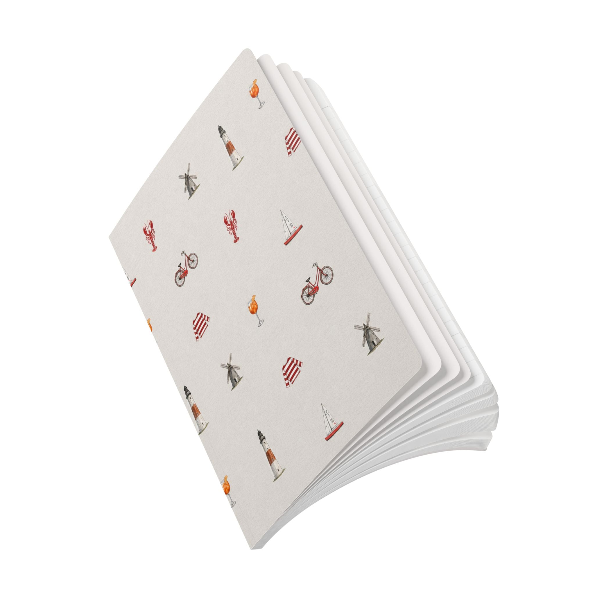 Icons of the Hamptons Heather Gray Softcover Notebook