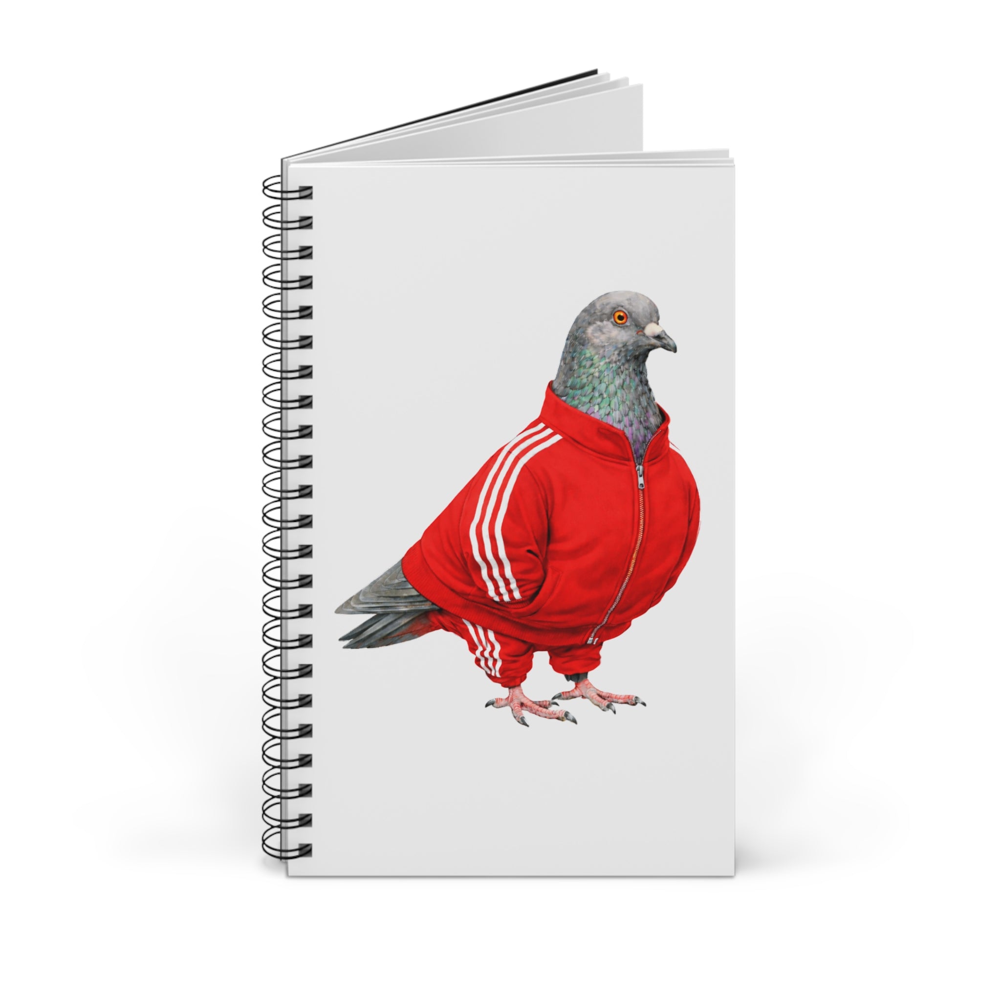 Cuaderno espiral personalizable de Brighton Beach NYC Paloma | Cuaderno para amantes de las aves de Brooklyn Track Suit