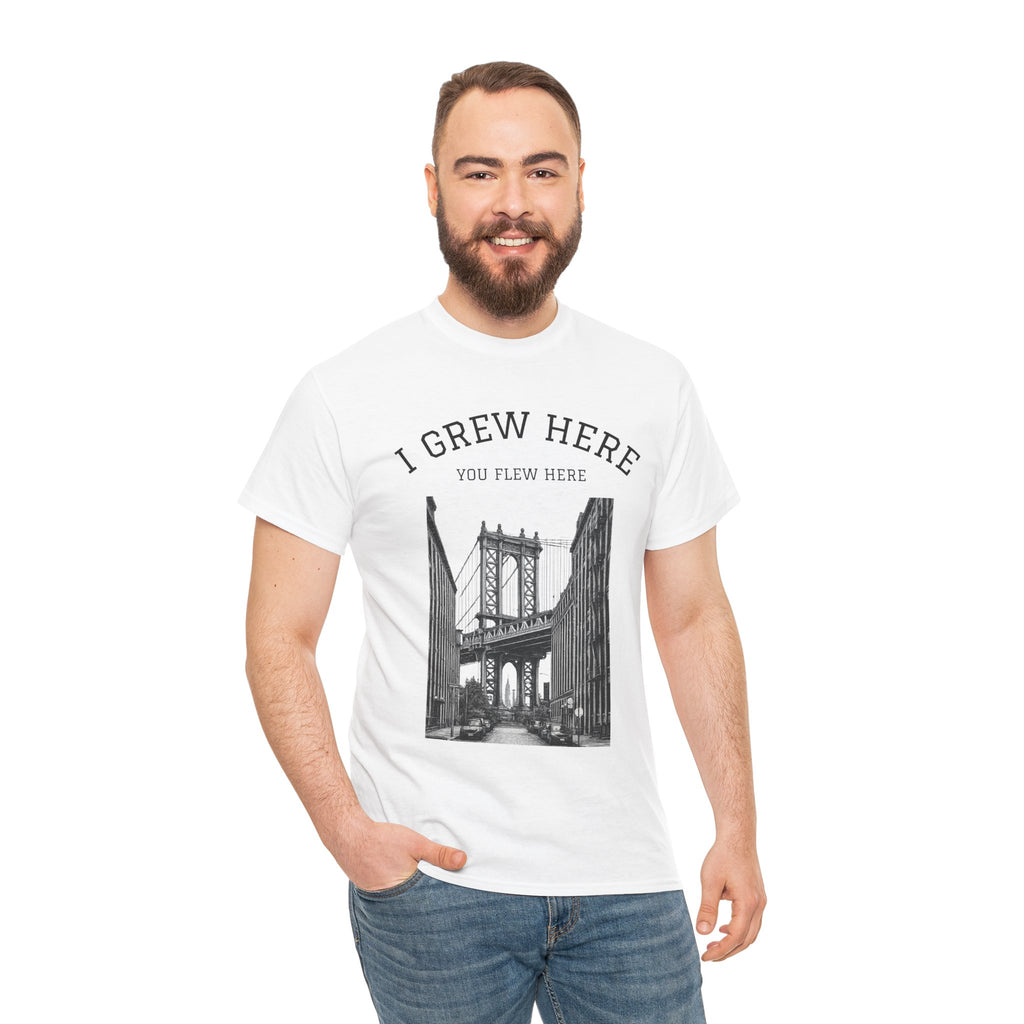 DUMBO Brooklyn Manhattan Bridge T-Shirt  I  I Grew Here You Flew Here Tee