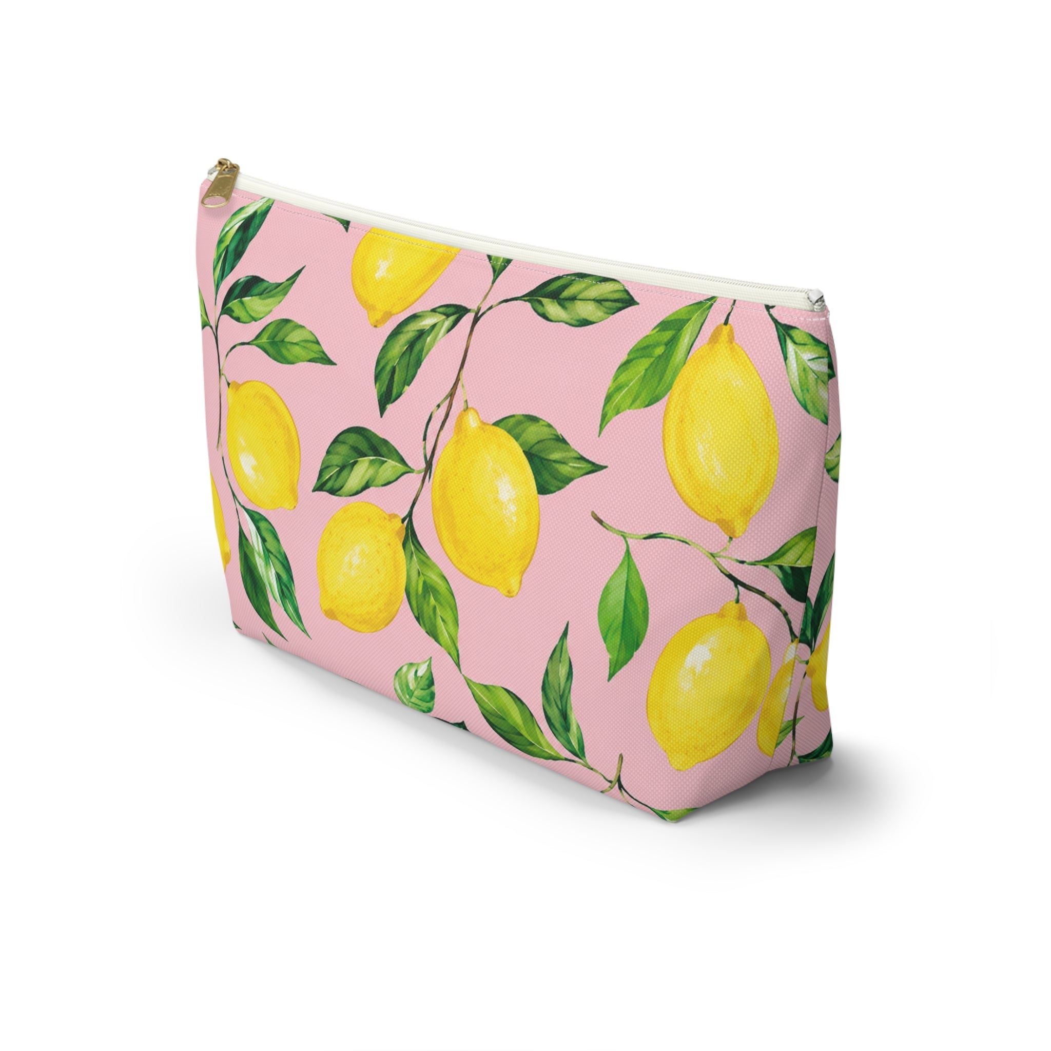 Little Italy Amalfi Pink Lemon Makeup Pouch —  T-Bottom Travel Bag