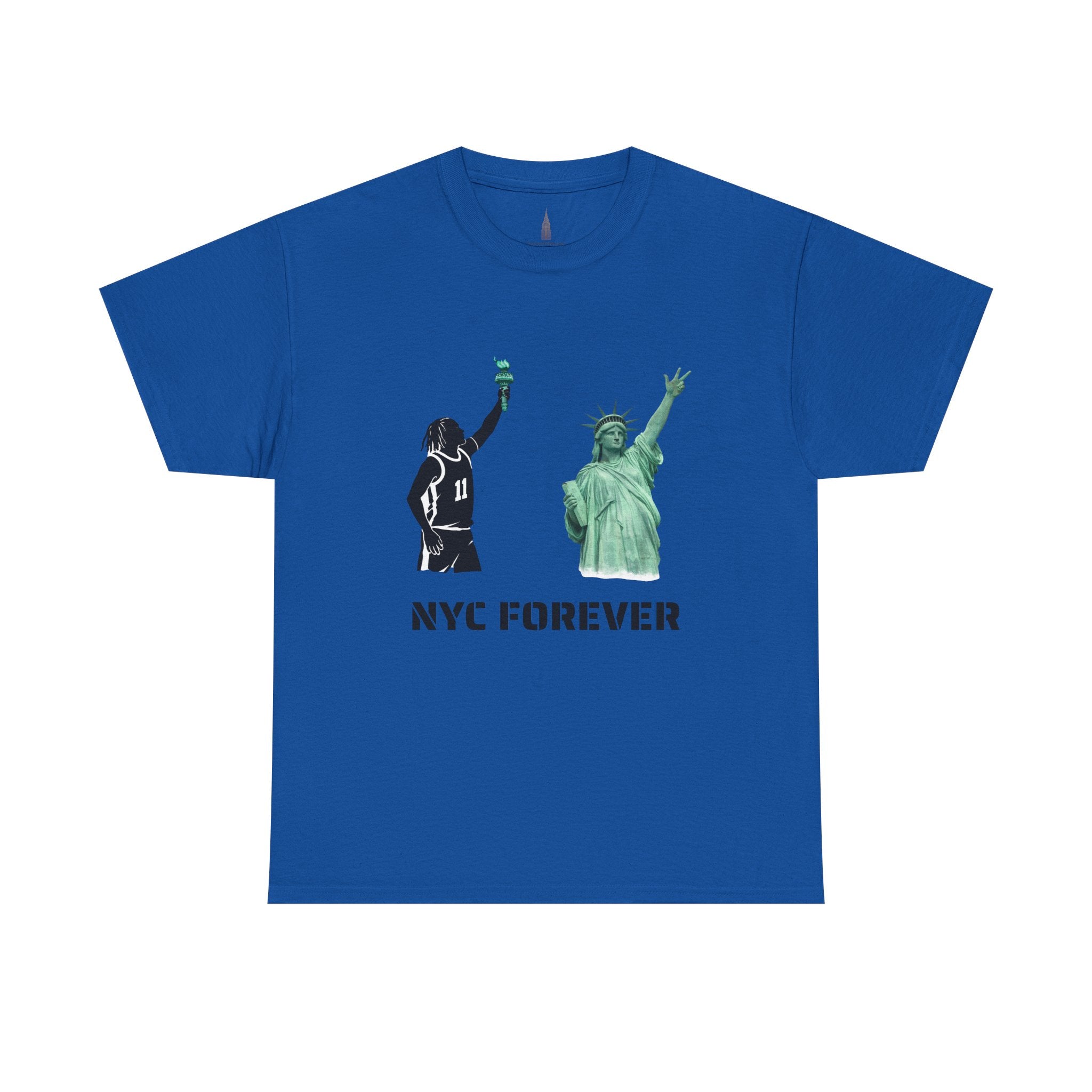 New York Forever Basketball Tee | Jalen Brunson Statue of Liberty T-Shirt