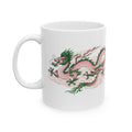Chinatown NYC Pink Dragon Ceramic Mug — Chinese Mythology Coffee Cup 11oz