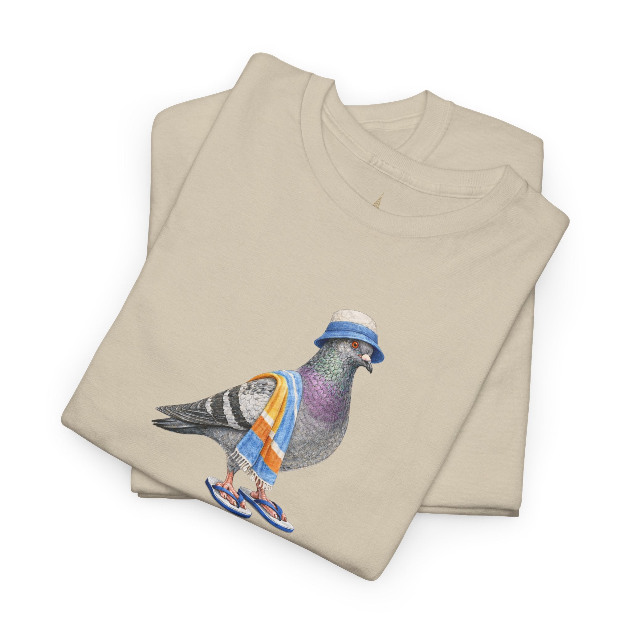 Customizable Coney Island NYC Pigeon T-Shirt | Beach Bum Tee