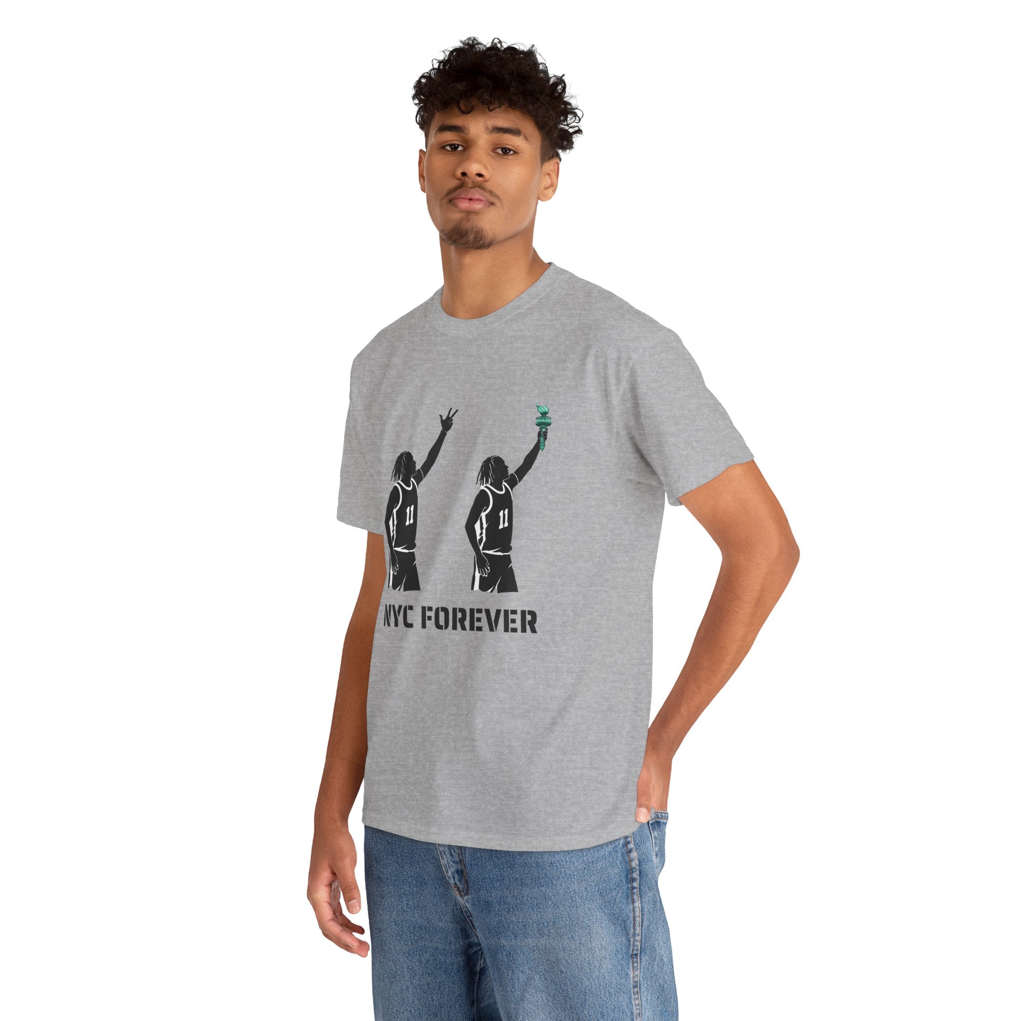 New York Basketball Jalen Brunson Tee | NYC Icons Statue of Liberty T-shirt