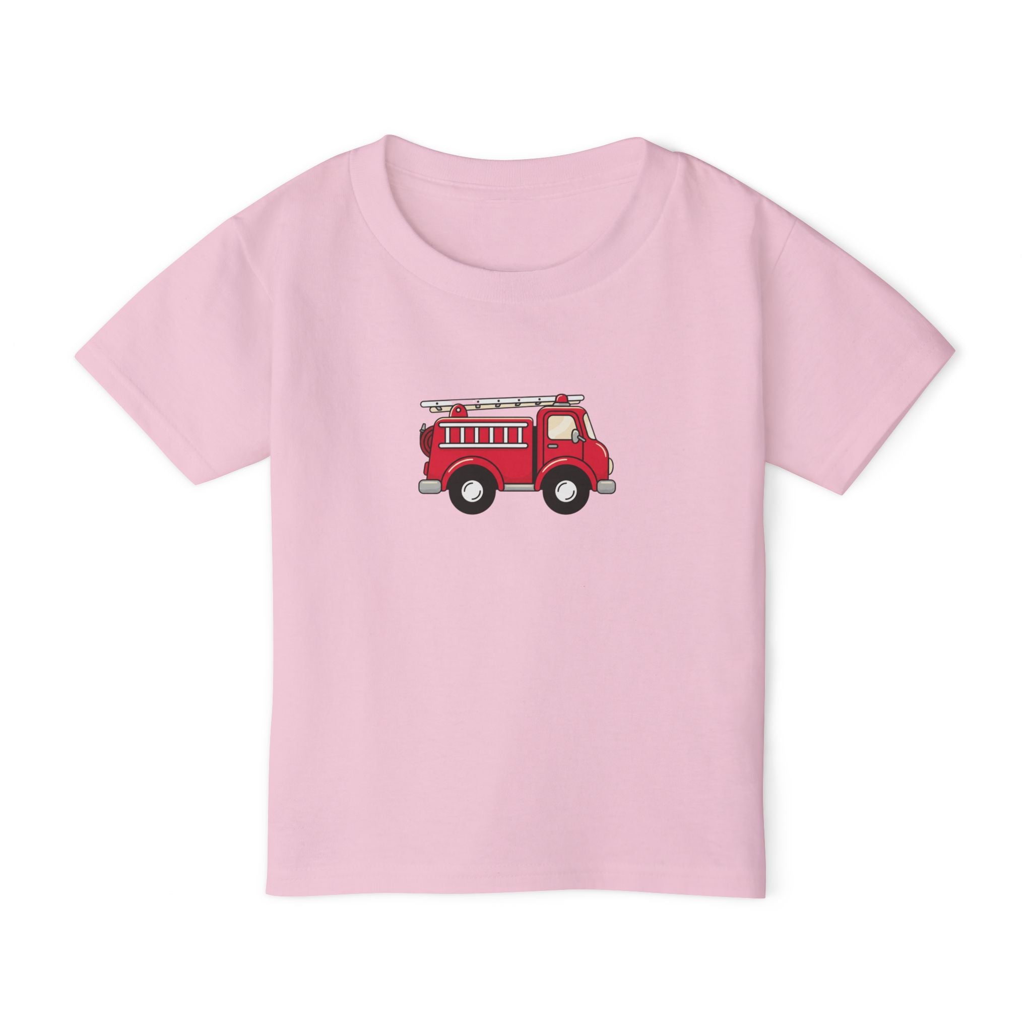 Fire Truck NYC Kids Toddler T-Shirt — New York Red Fire Engine Cartoon Graphic Childrens Tee