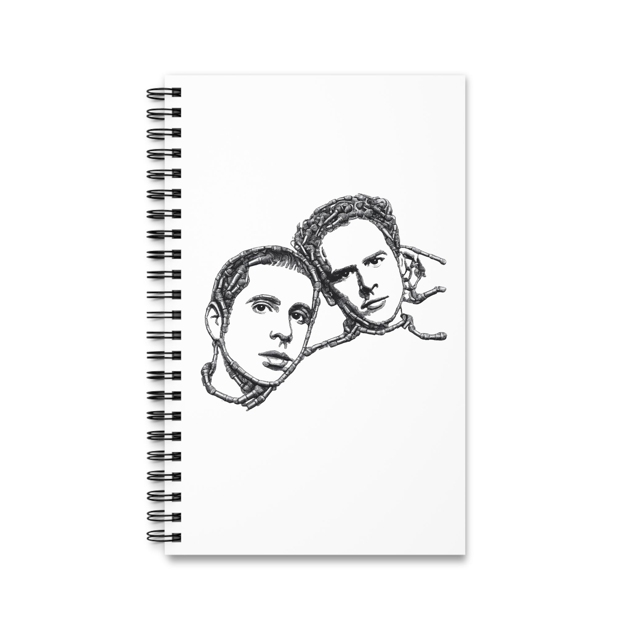 Customizable Microphone Simon & Garfunkel Spiral Journal | NYC Music Queens Folk Notebook
