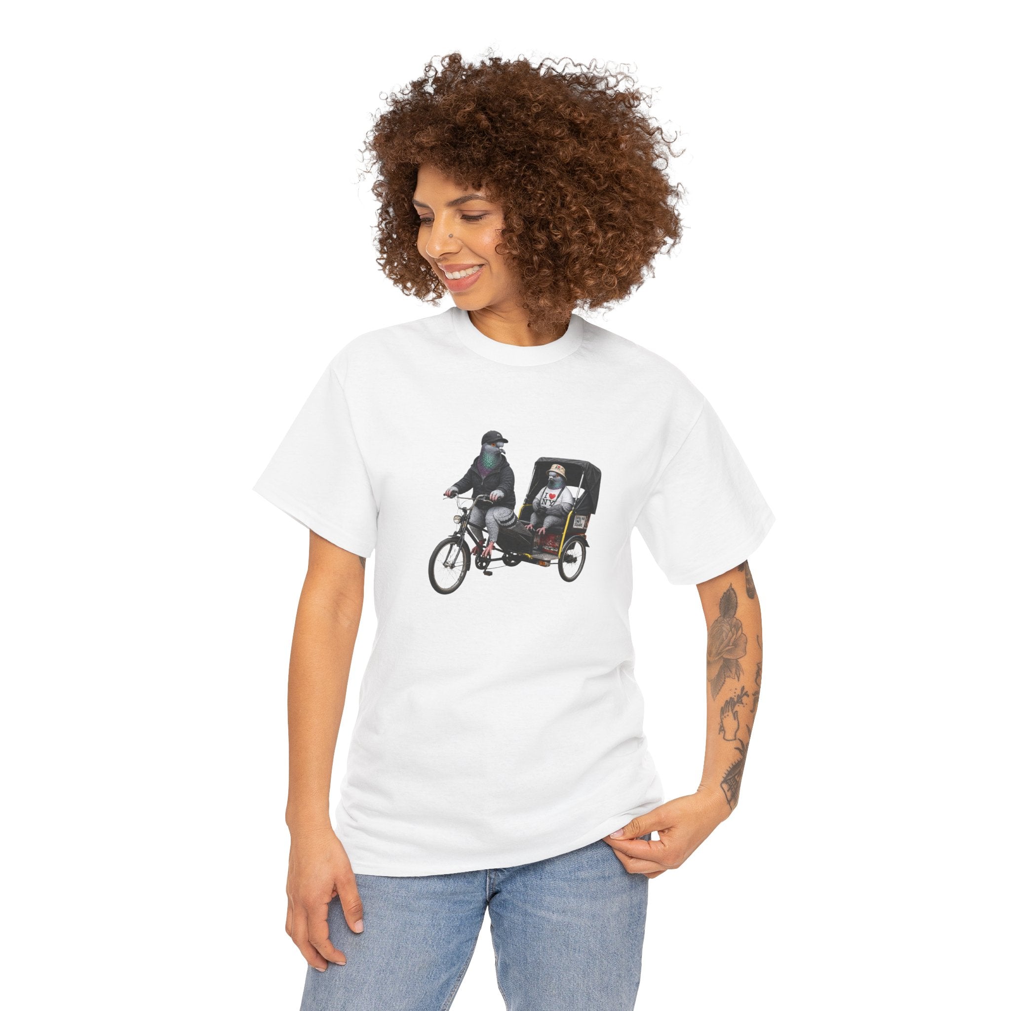 Customizable Times Square NYC Pigeon T-Shirt | Baseball Fan Tee