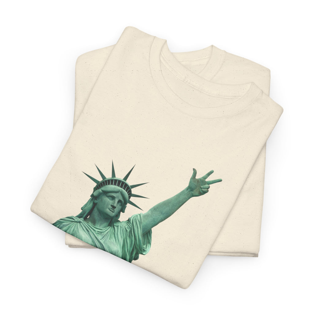 Arena Takeover Statue of Liberty Three Points T-Shirt | NYC Jalen Brunson Basketball 3 Point Shot Tee