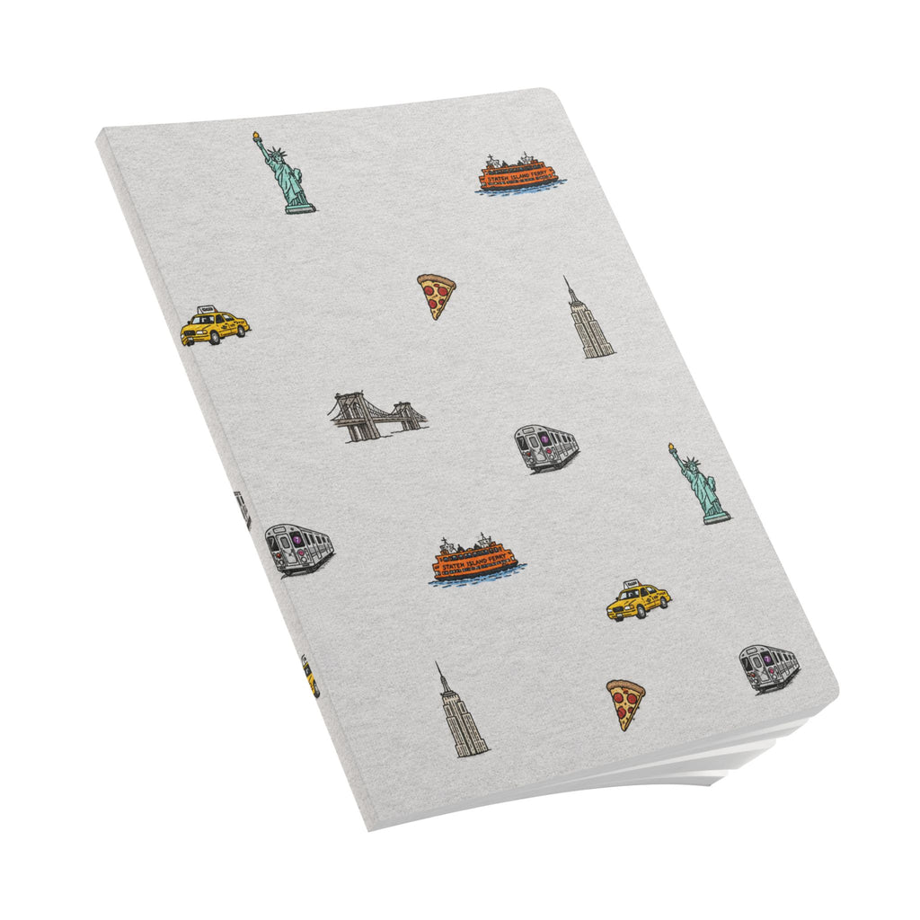 Icons of New York City Heather Gray Softcover Notebook