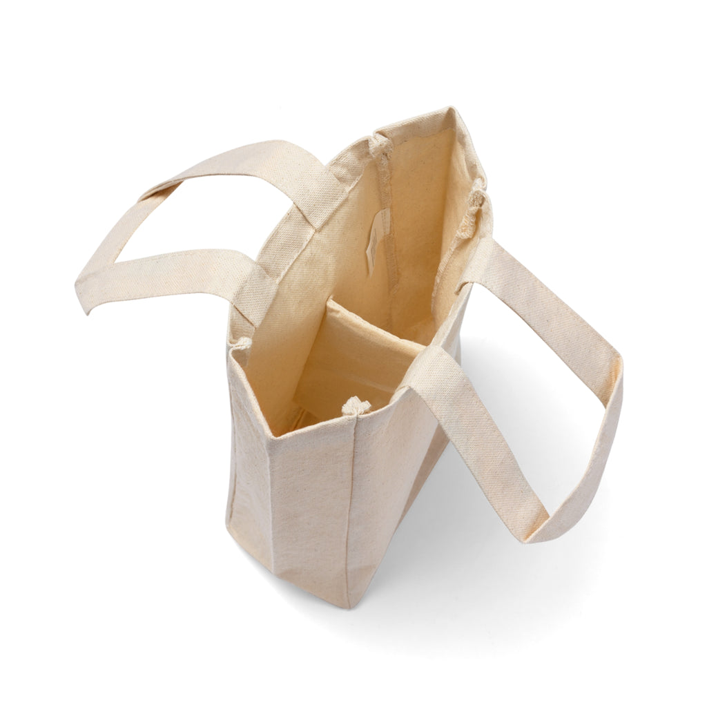 Customizable Double Wine Gift Tote Bag — Two Wine Bottle Carrier Tote for Dinner Party Gifts