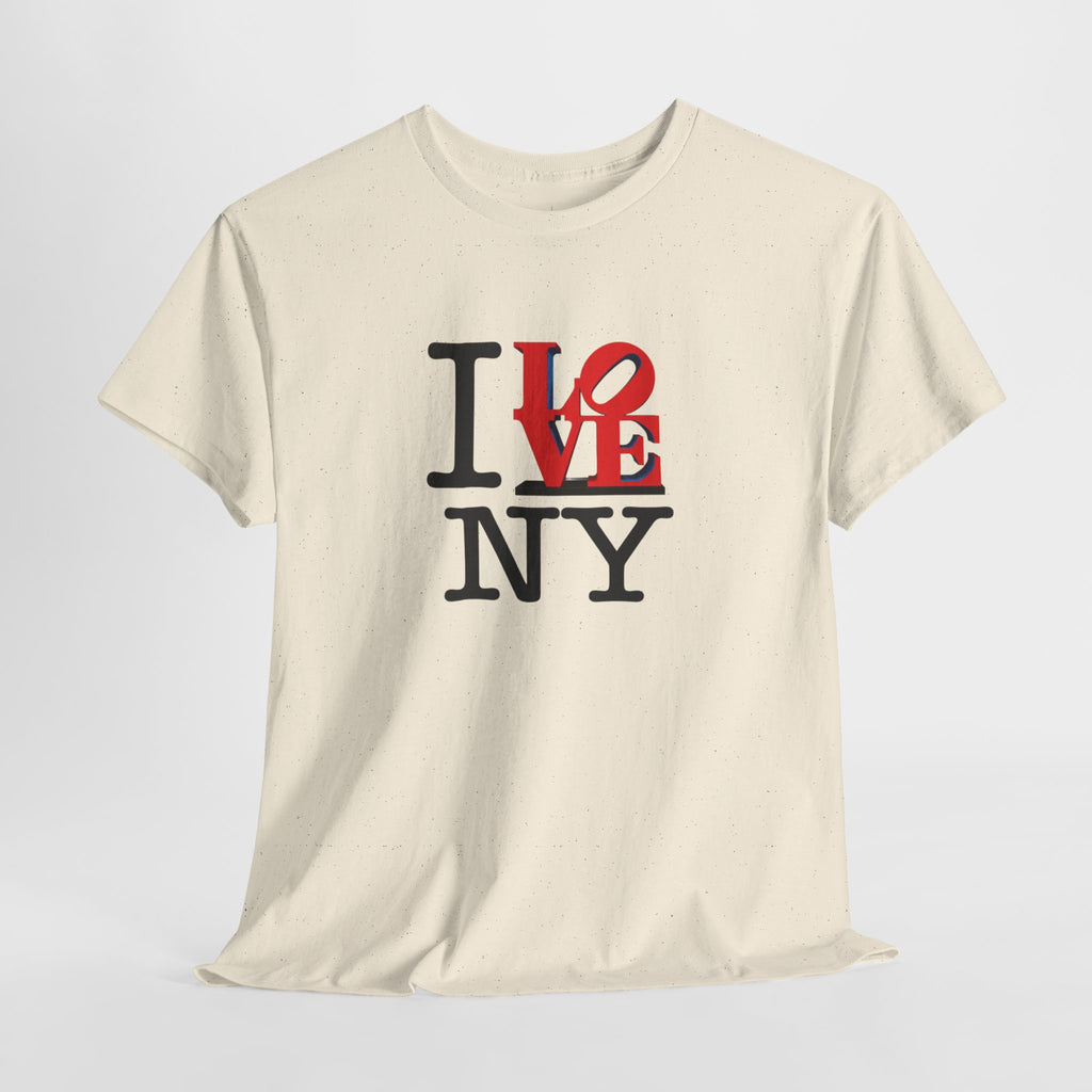 I Love NY Heavy Cotton Tee    NYC Gift Souvenir T-Shirt