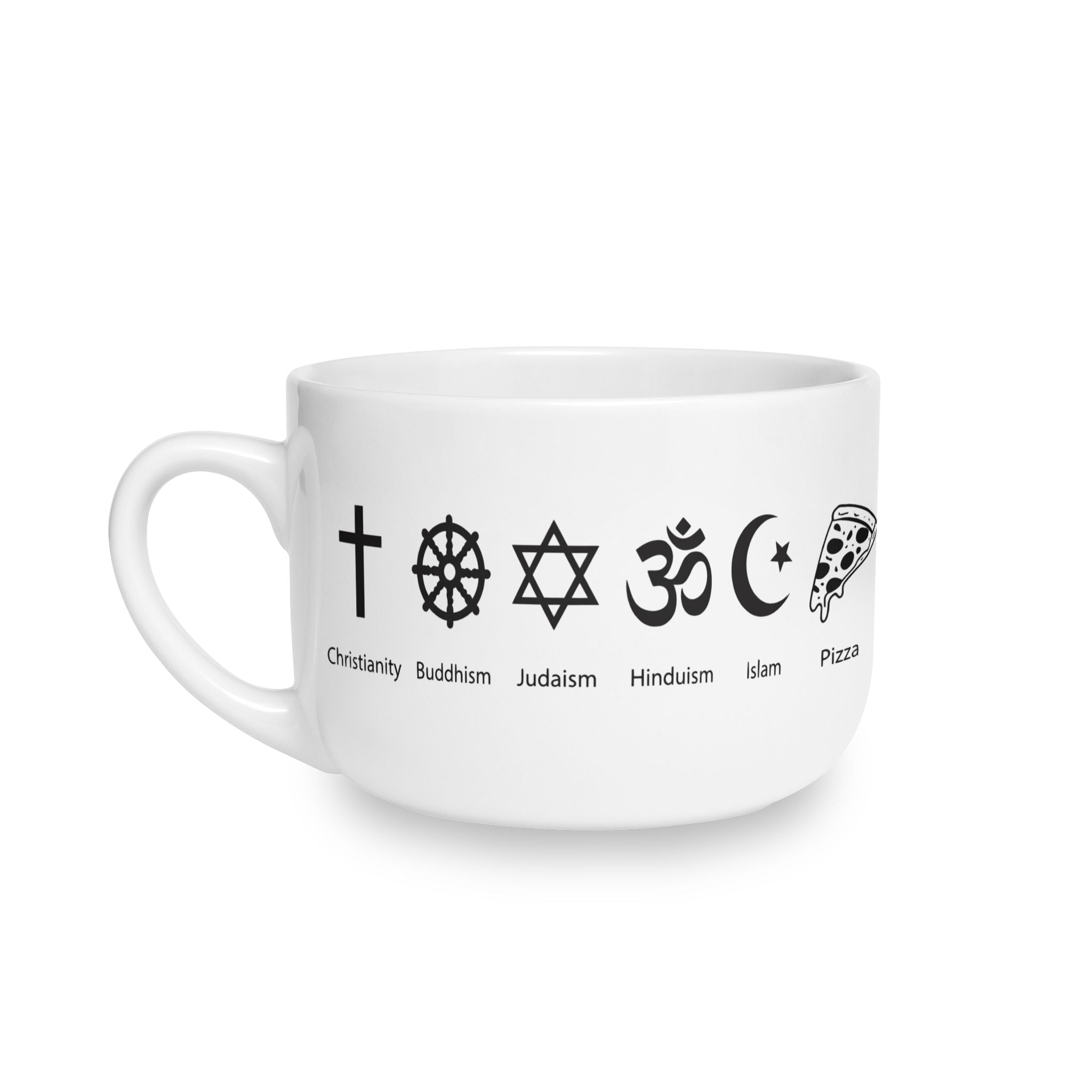 I Believe In Pizza 25oz Pizza Is My Religion Ceramic Soup Bowl