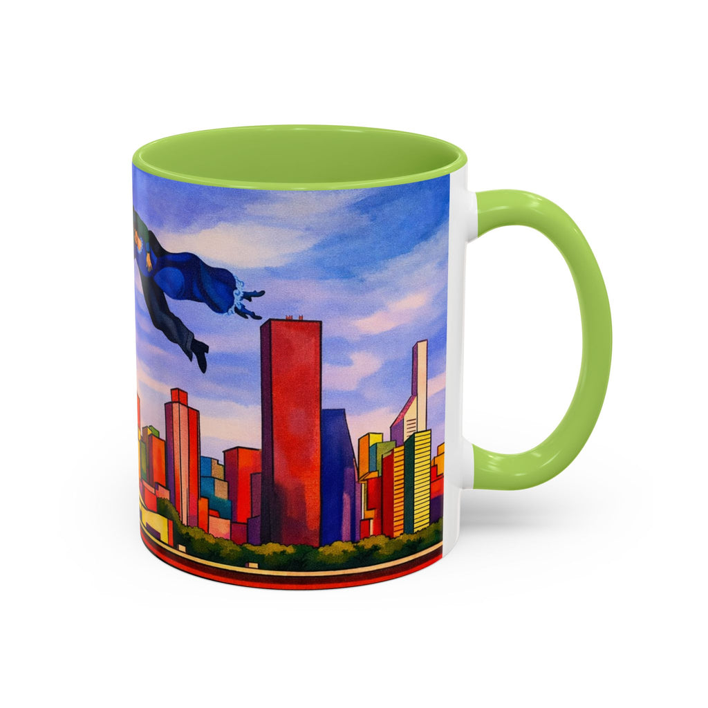 Over The Town  Marc Chagall-inspired Fan Art Manhattan Skyline NYC Accent Coffee Mug