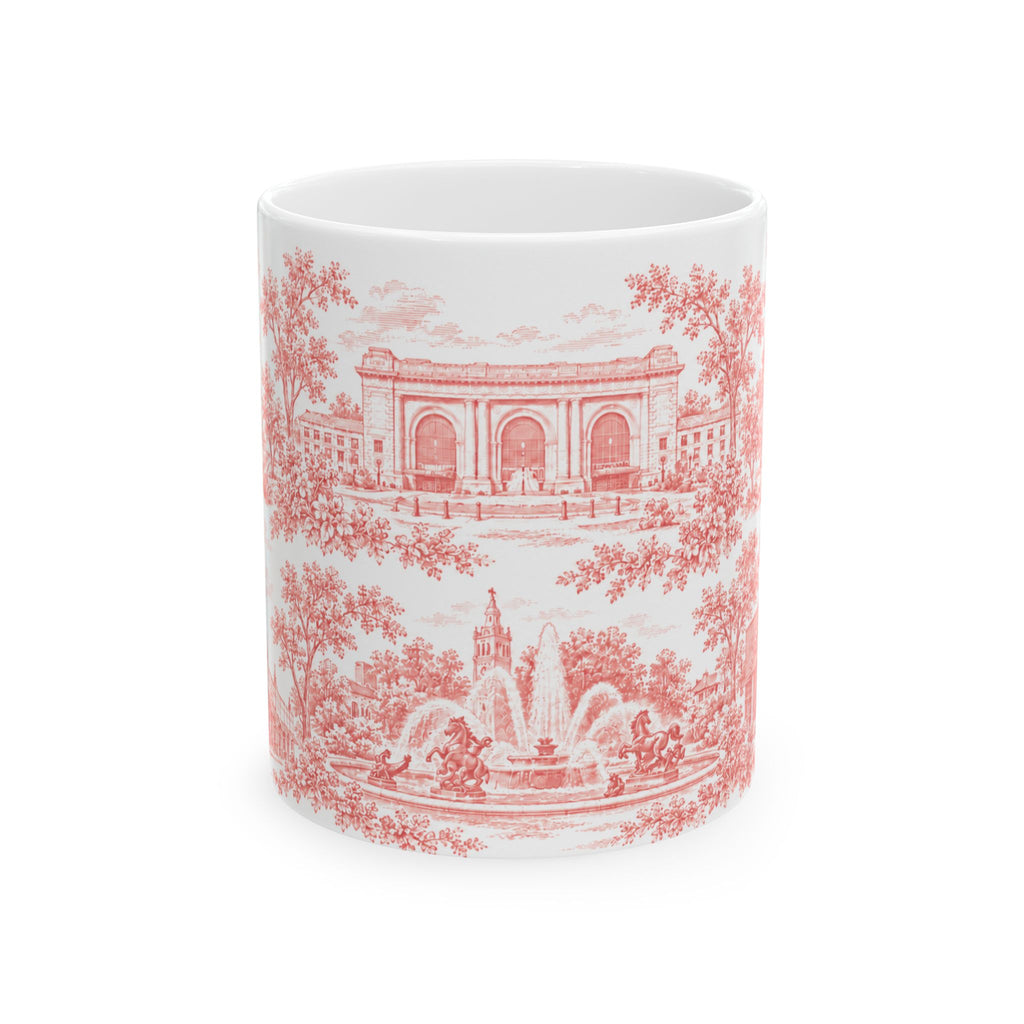 Kansas City Red Toile de Jouy 11oz Ceramic Mug