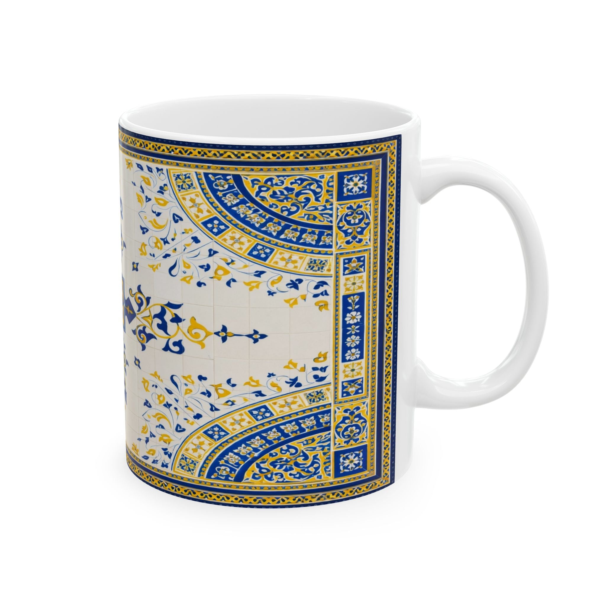 Bethesda Fountain Ceramic Tile Mug | Central Park Bethesda Terrace Arcade Coffee Cup 11oz