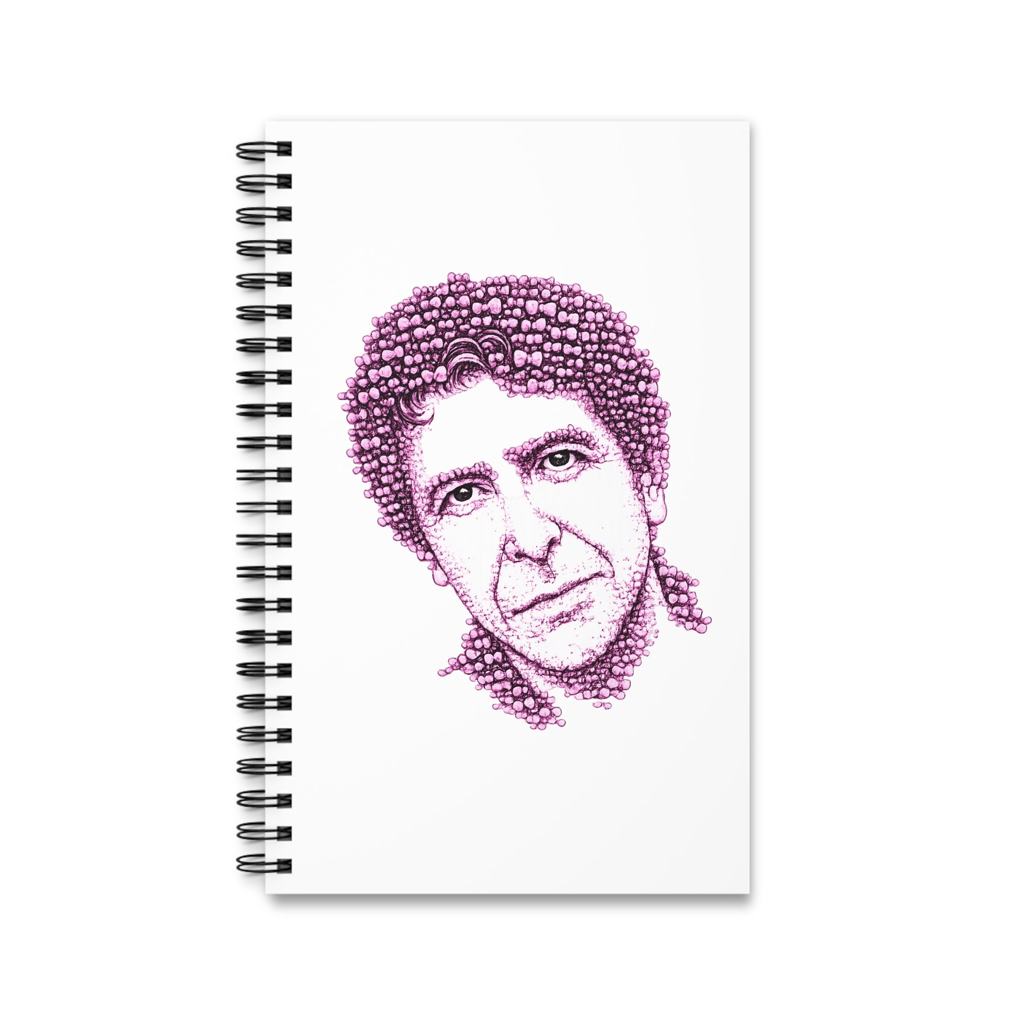Customizable Bowtie Leonard Cohen Spiral Journal | NYC Music Folk Notebook