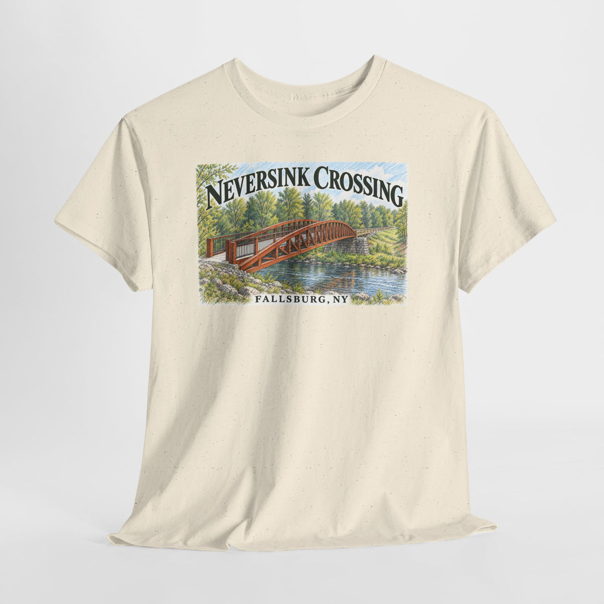 Neversink Crossing Fallsburg NY Scenic Bridge T-Shirt