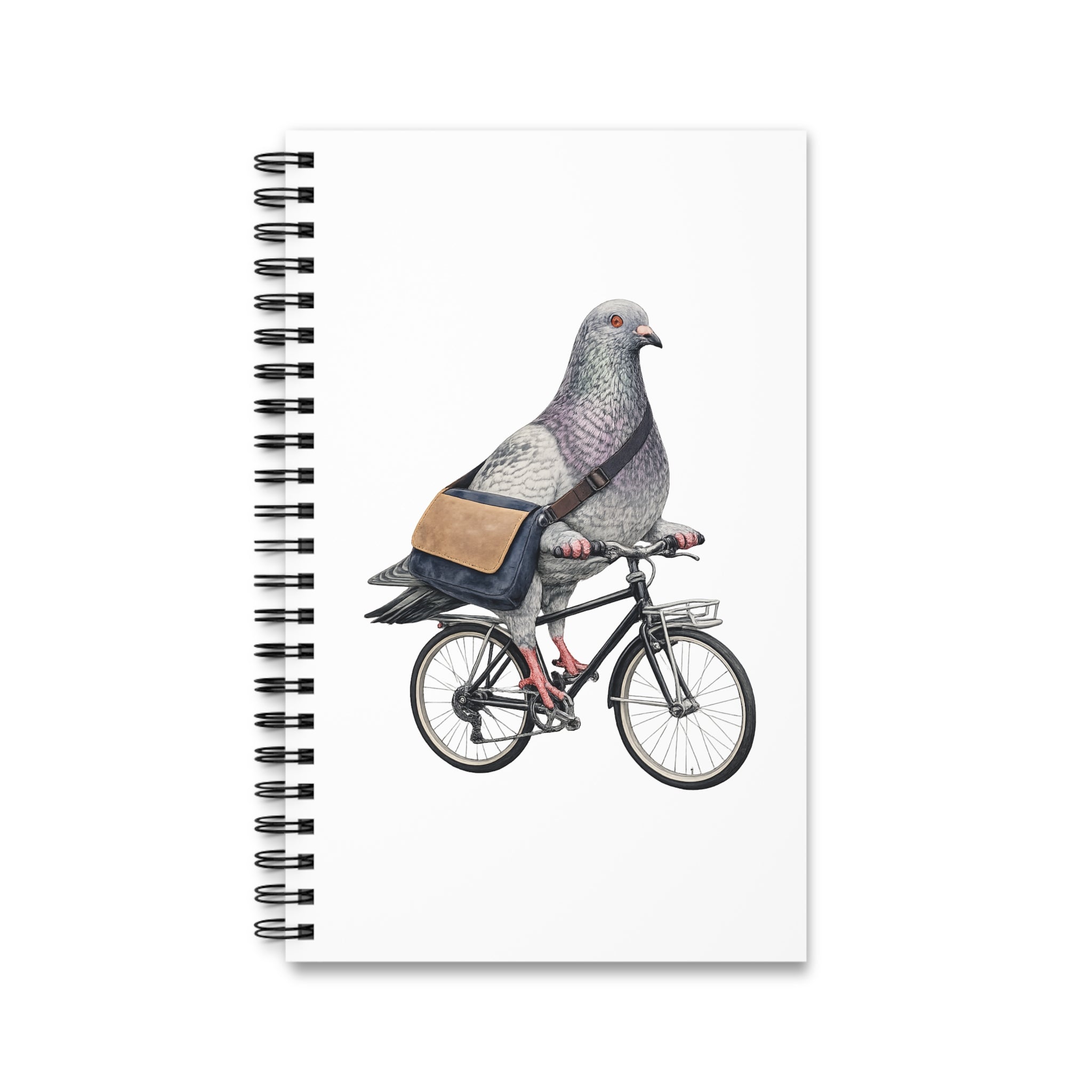Customizable Midtown NYC Pigeon Spiral Journal | Bike Messenger Bird Lovers Notebook