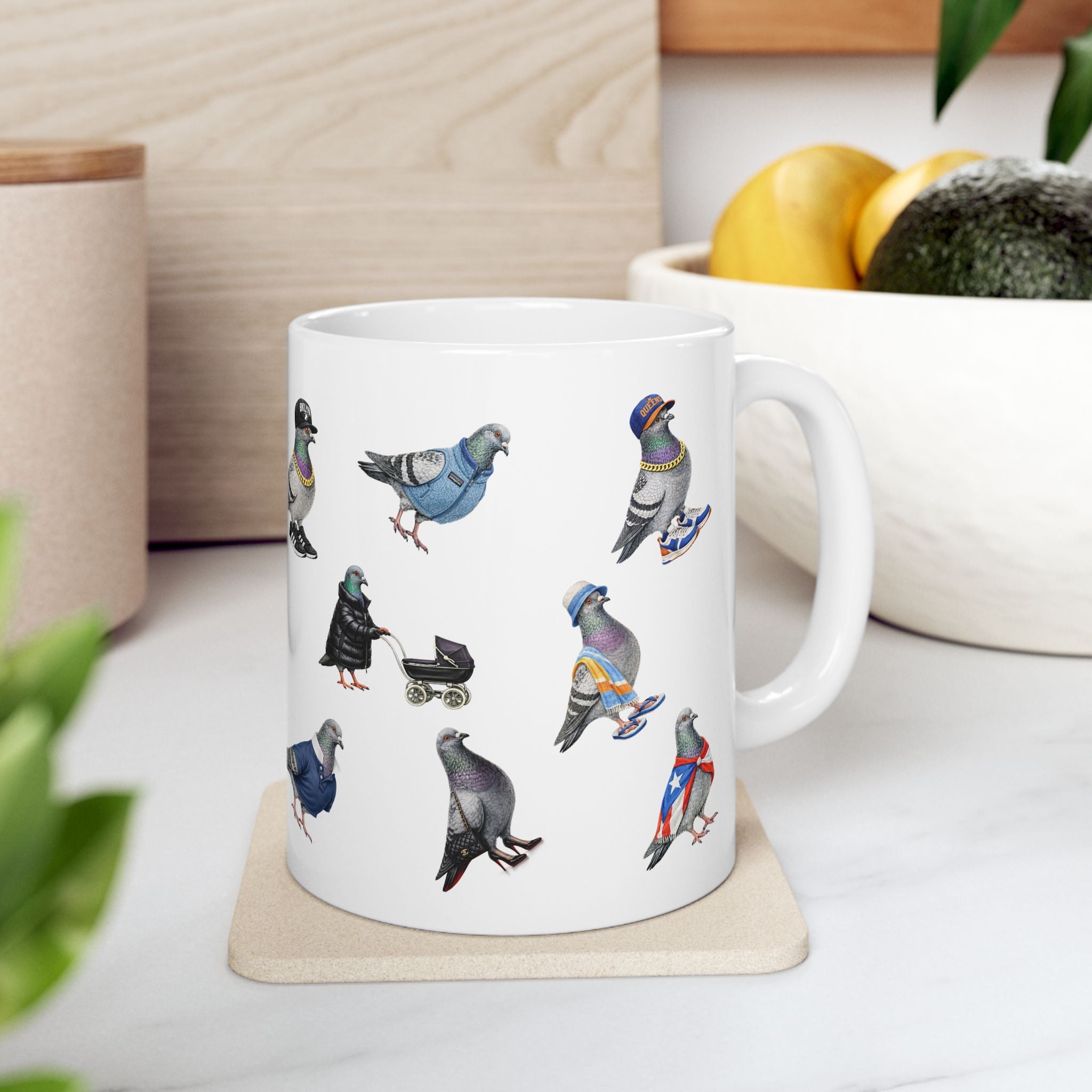 Pigeons of New York Mug | NYC Pigeon Bird Lovers Coffee Cup