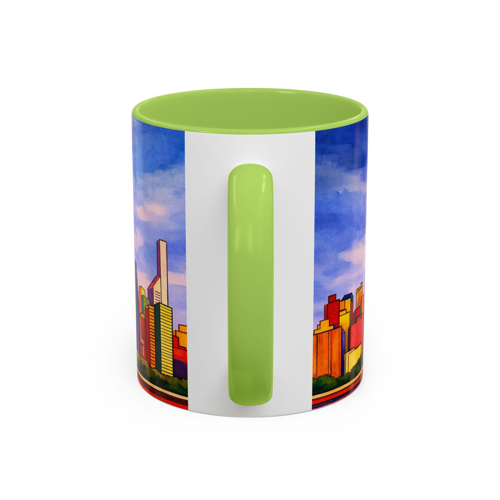 Over The Town  Marc Chagall-inspired Fan Art Manhattan Skyline NYC Accent Coffee Mug