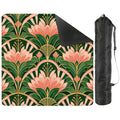 Art Deco Pink and Green Mahjong Mat 31.5"x31.5" (Ship Folded)