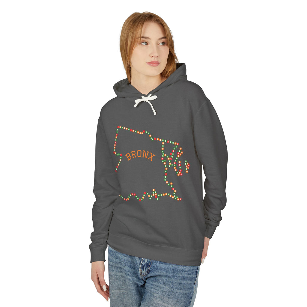 Bronx Map Subway  Hoodie | New York Borough Outline Hooded Sweatshirt