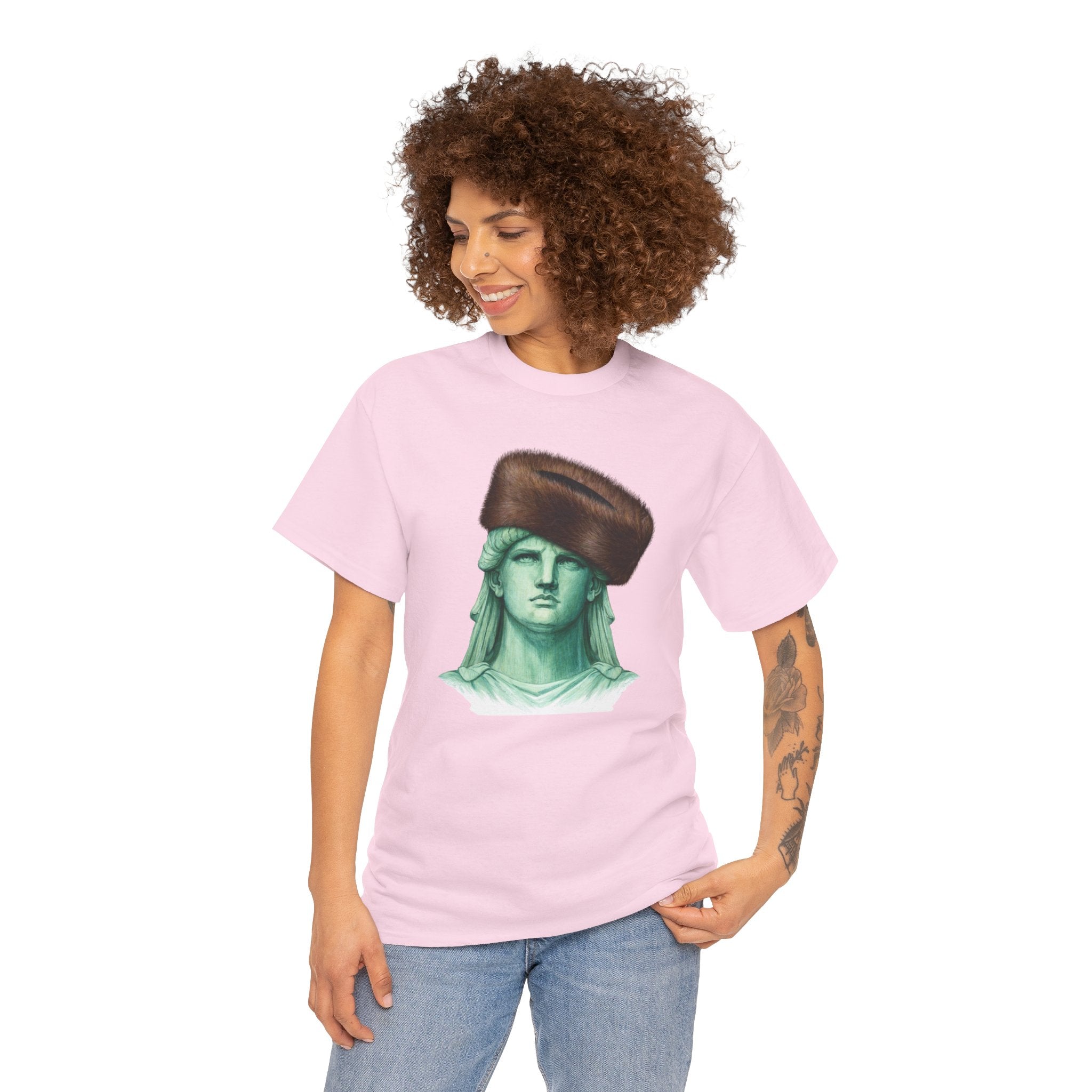 Statue of Liberty Crowned with Shtreimel T-Shirt | NYC Statue Tee