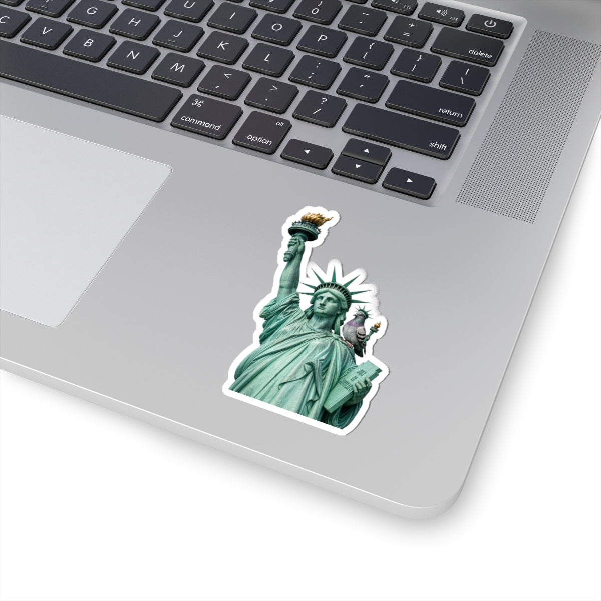 Liberty Island NYC Pigeon 3" x 3" Sticker