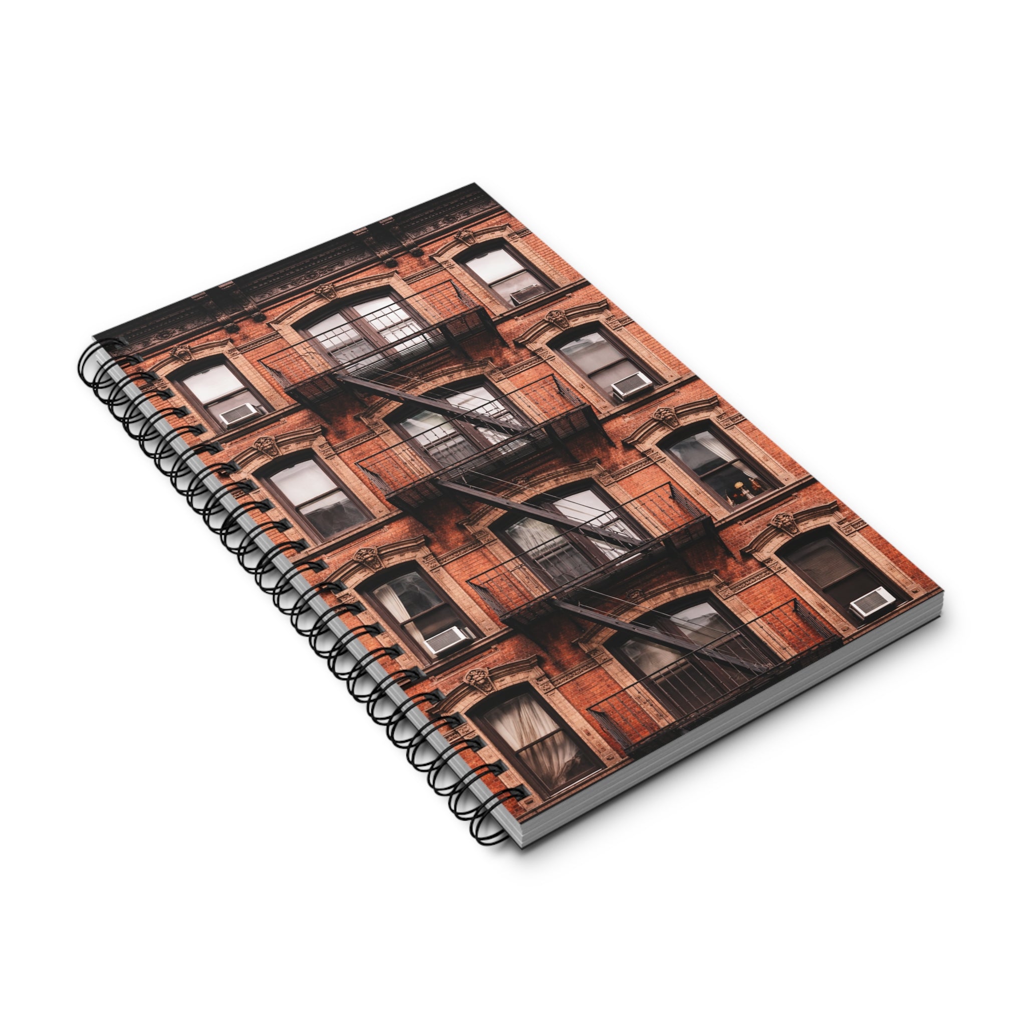 Cuaderno New York Tenement - Cuaderno espiral de arquitectura de Nueva York