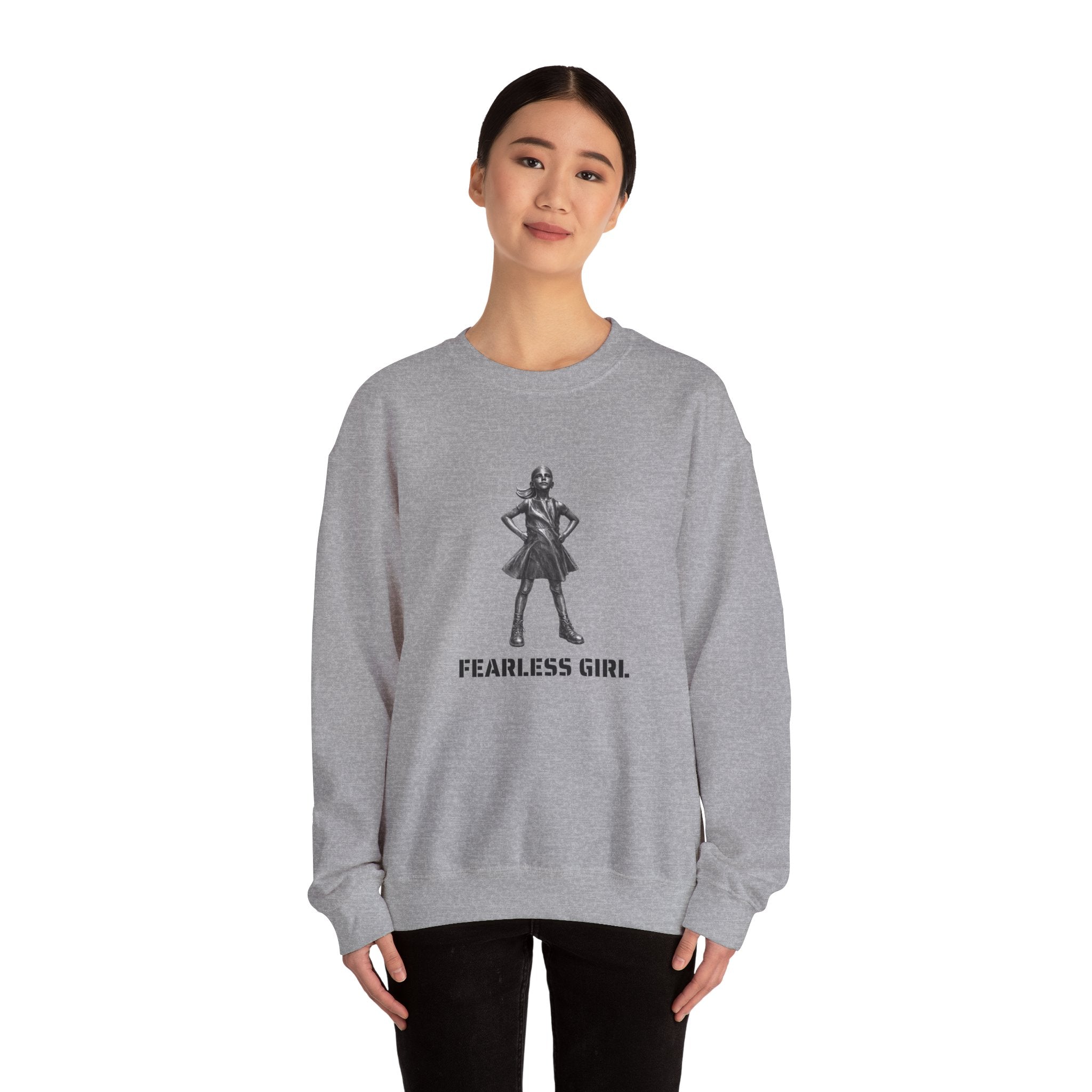 Sudadera con gráfico de la estatua Fearless Girl | Empoderamiento de Nueva York, Suéter con diseño feminista