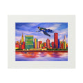 Sobre el pueblo Manhattan Skyline inspirado en Marc Chagall Alfombrilla Marco