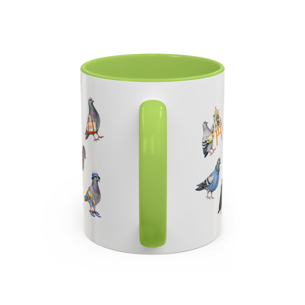 Pigeons of New York Colorful Mug | NYC Pigeon Bird Lovers Coffee Cup