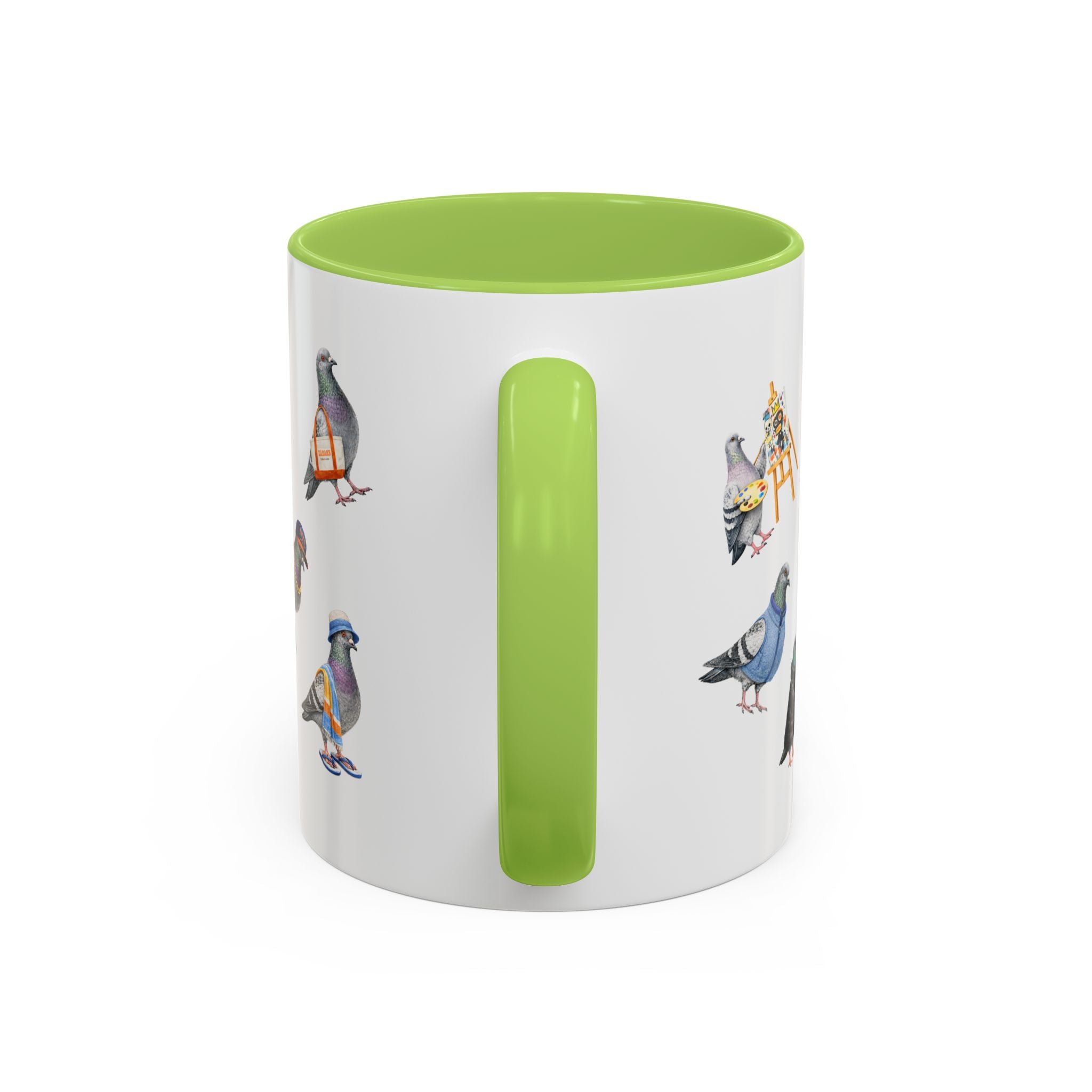 Pigeons of New York Colorful Mug | NYC Pigeon Bird Lovers Coffee Cup
