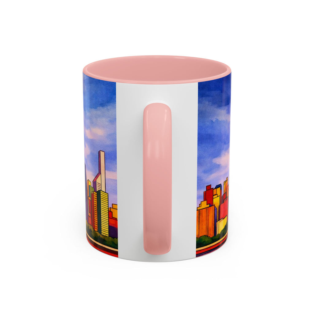 Over The Town  Marc Chagall-inspired Fan Art Manhattan Skyline NYC Accent Coffee Mug