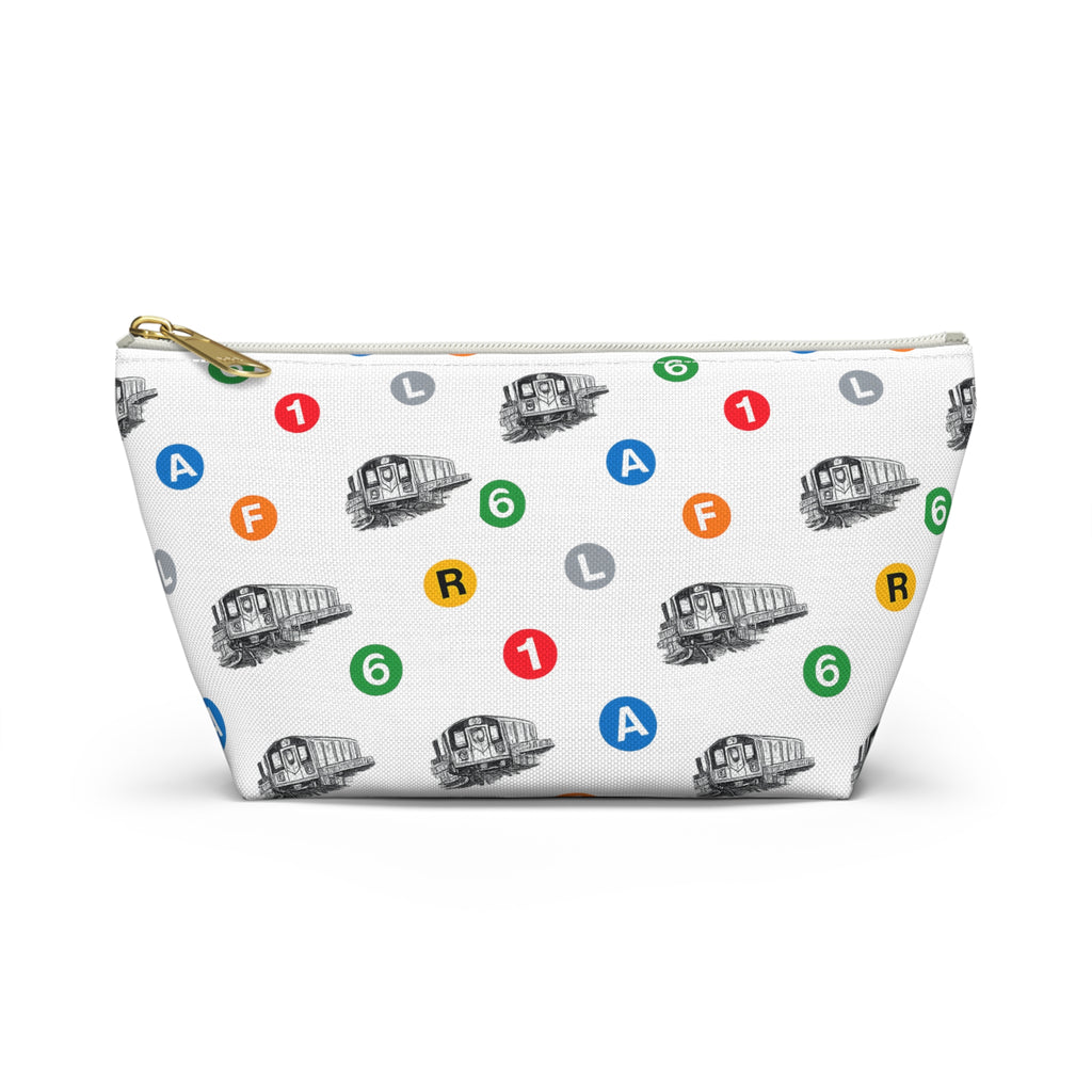 New York Subway Train Transit Icons Mug— T-Bottom Makeup Bag