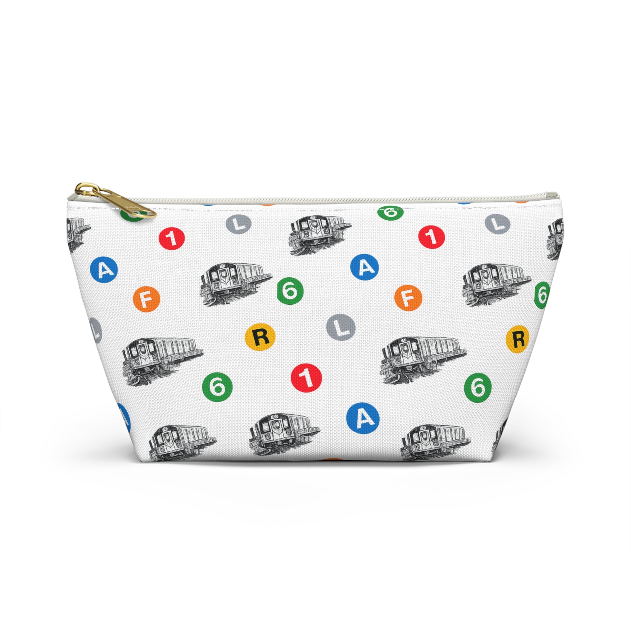 New York Subway Train Transit Icons Mug— T-Bottom Makeup Bag