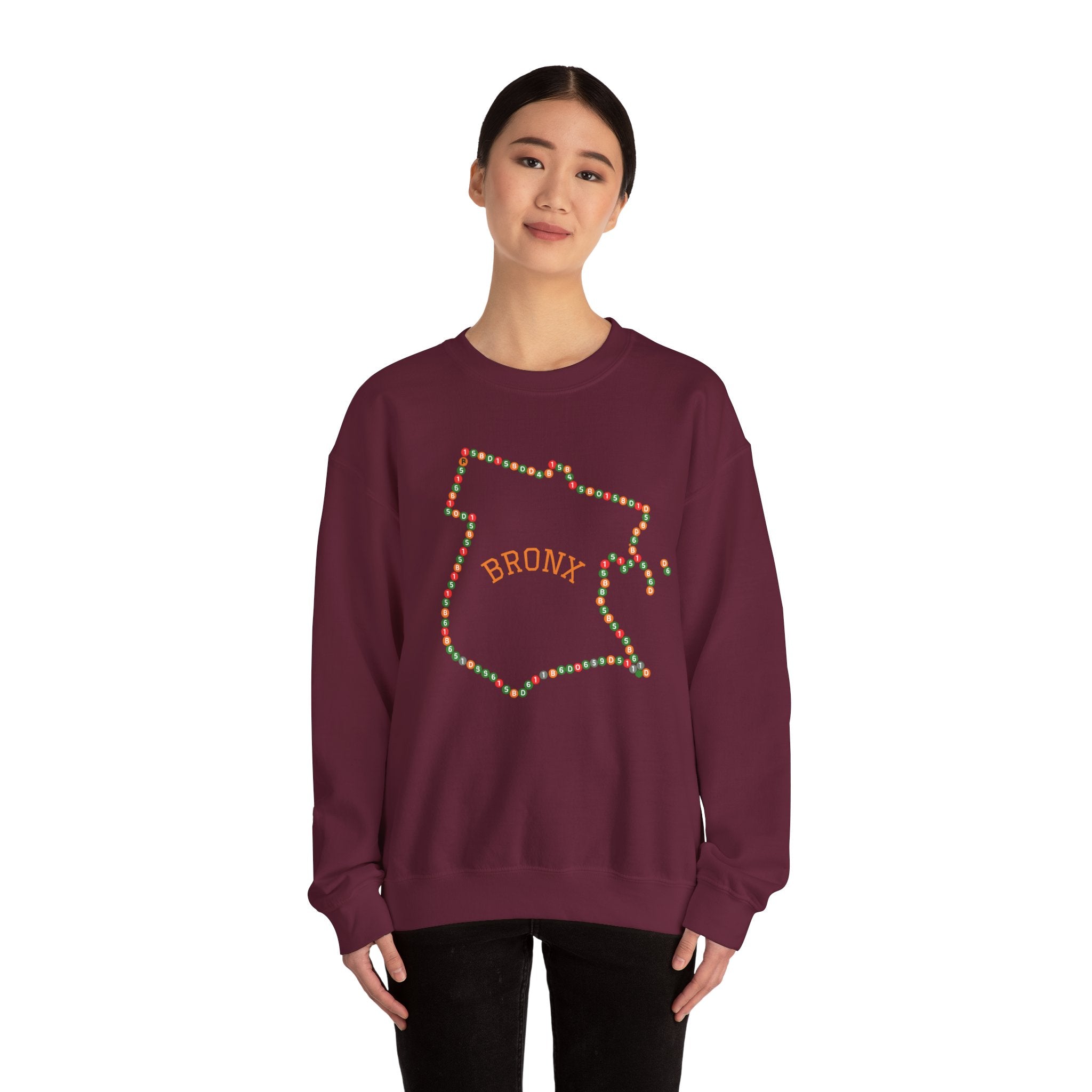 The Bronx Map Subway Signs Sweatshirt | NYC Crewneck Sweater