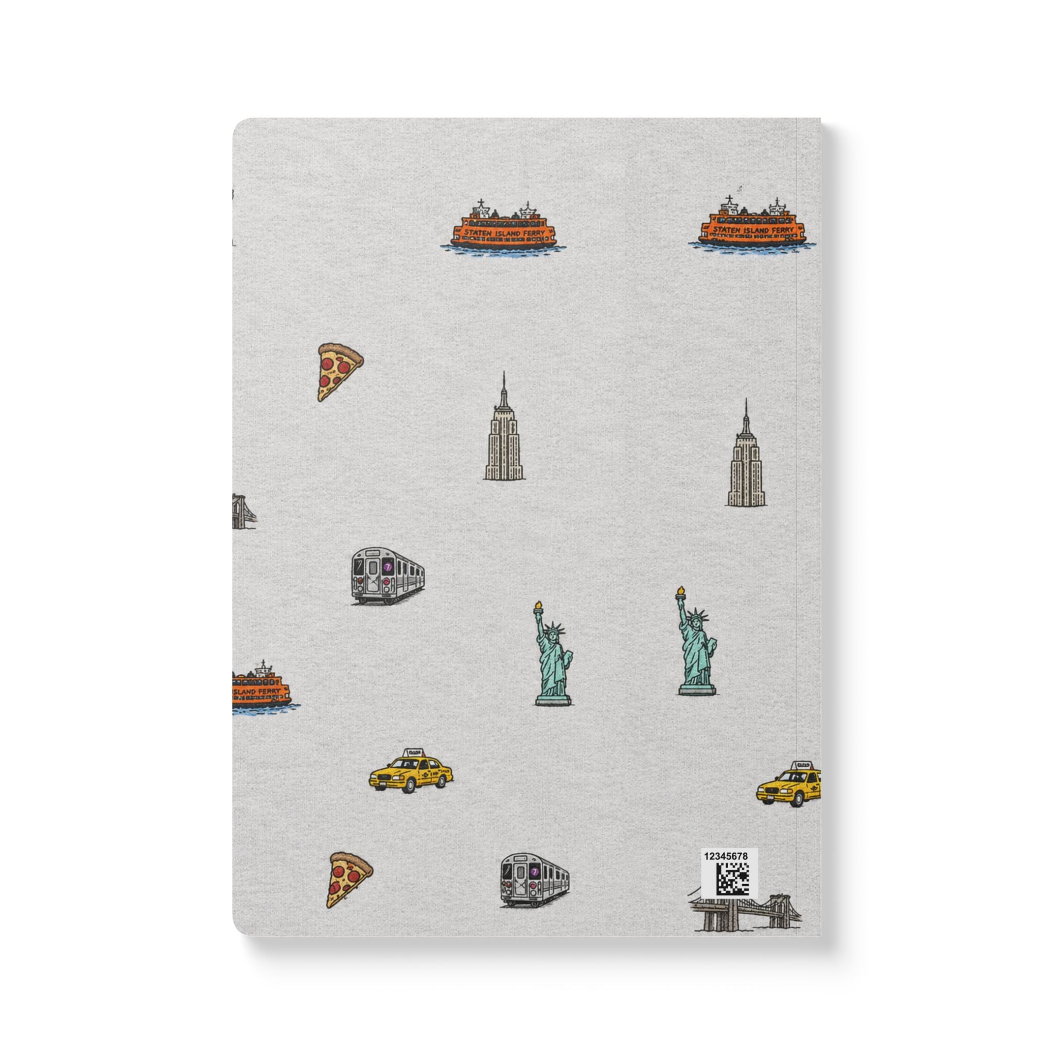Icons of New York City Heather Gray Softcover Notebook