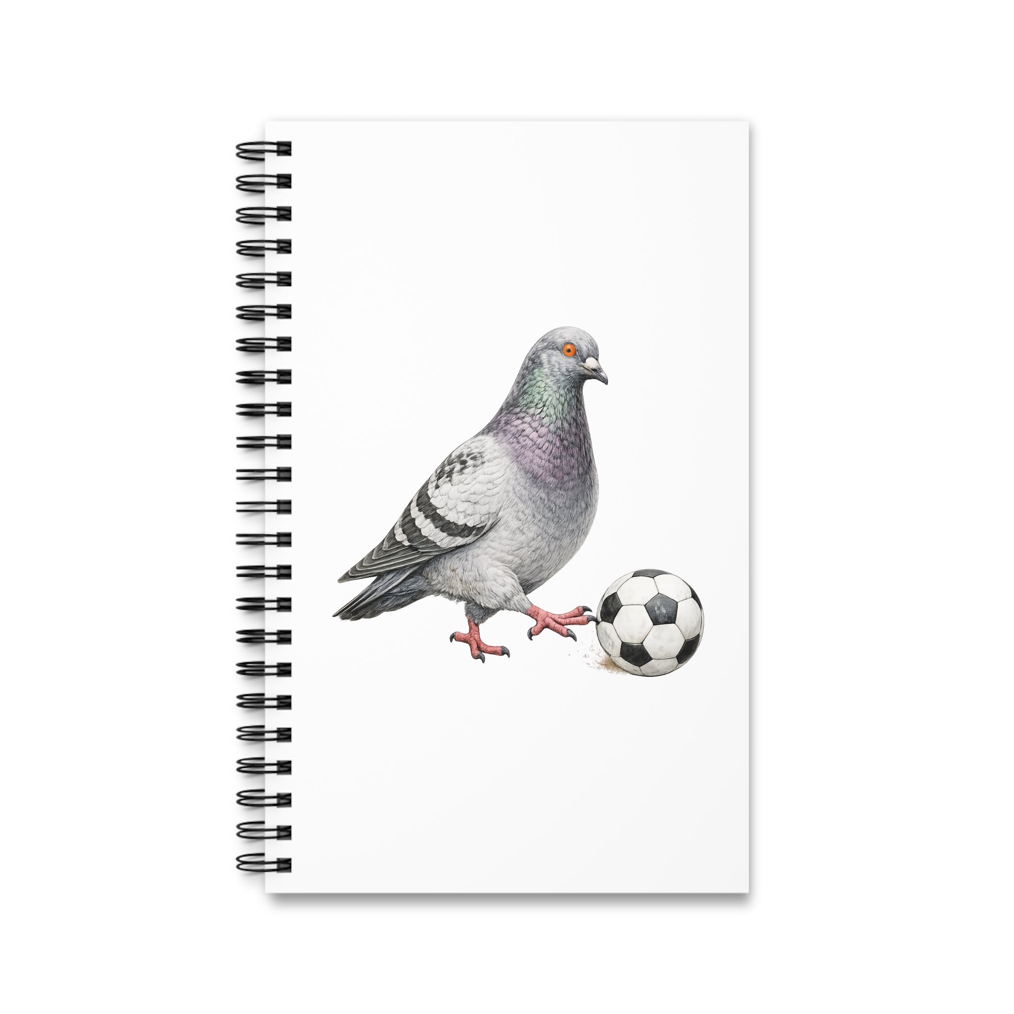 Customizable Corona NYC Pigeon Spiral Journal | Queens Soccer Futbol Bird Lovers Notebook