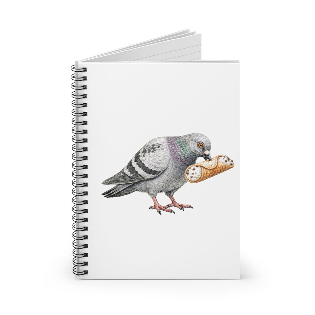 Customizable Arthur Avenue NYC Pigeon Spiral Journal | Bronx Little Italy Bird Lovers Notebook