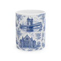 Cincinnati Blue Toile de Jouy Ceramic Mug — Coffee mug 11oz