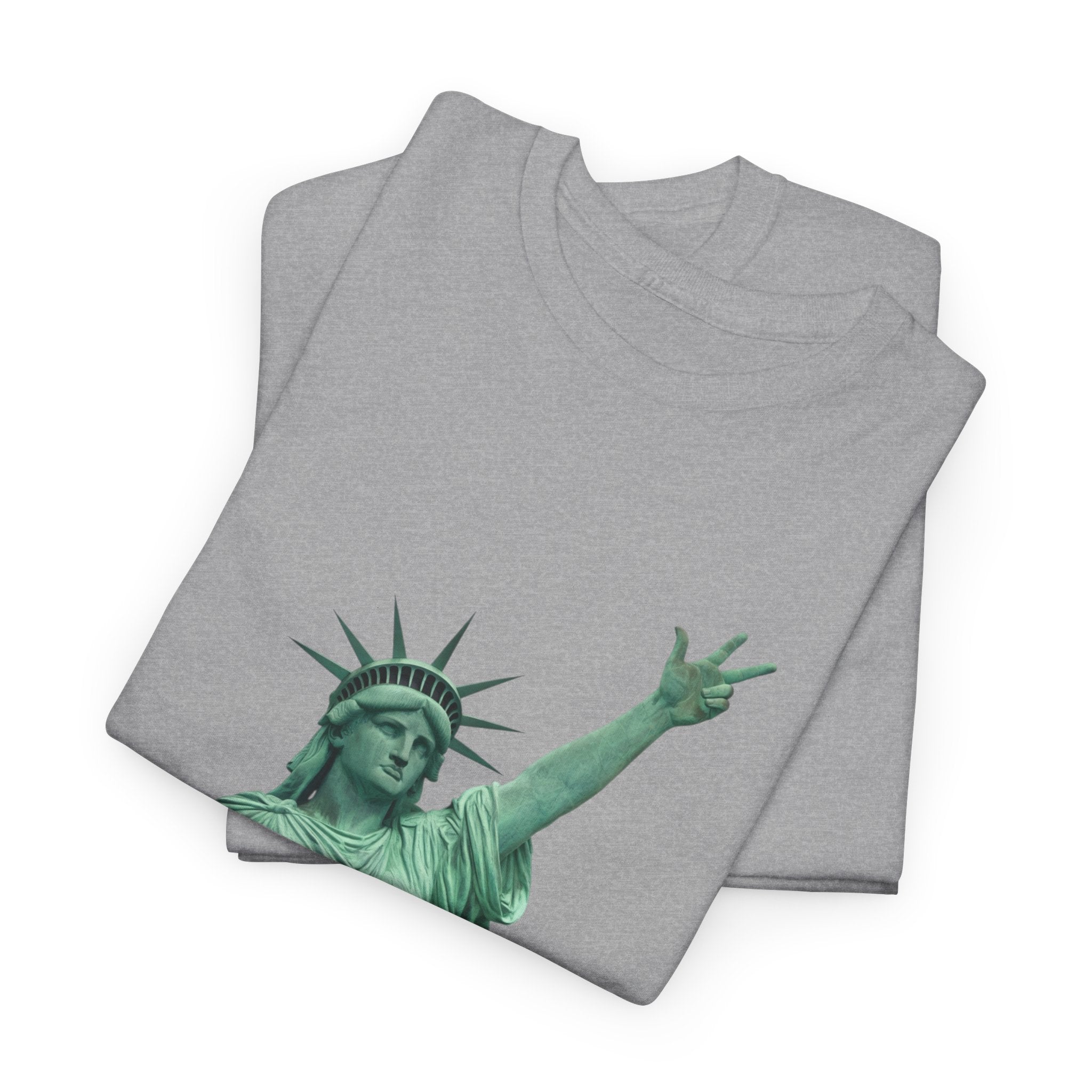 Customizable Statue of Liberty Three Points T-Shirt | NYC Jalen Brunson Basketball 3 Point Shot Tee