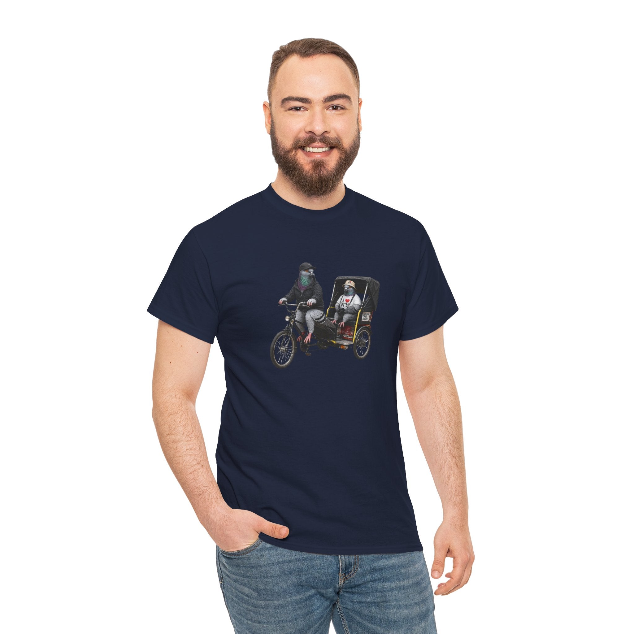 Customizable Times Square NYC Pigeon T-Shirt | Baseball Fan Tee
