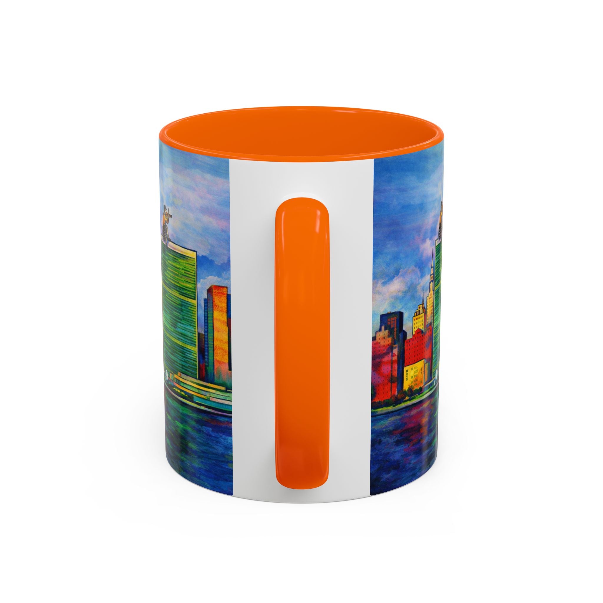 Fiddler on the Manhattan Roof  Marc Chagall-inspired Fan Art NYC Accent Coffee Mug