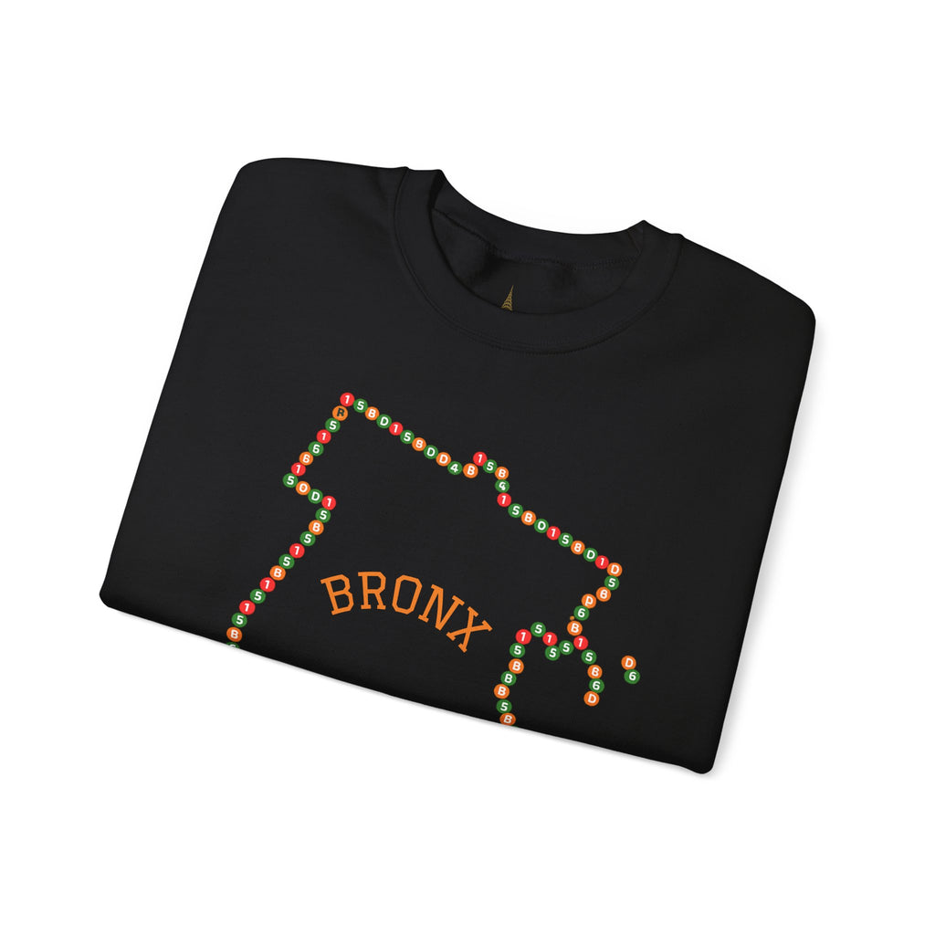 The Bronx Map Subway Signs Sweatshirt | NYC Crewneck Sweater