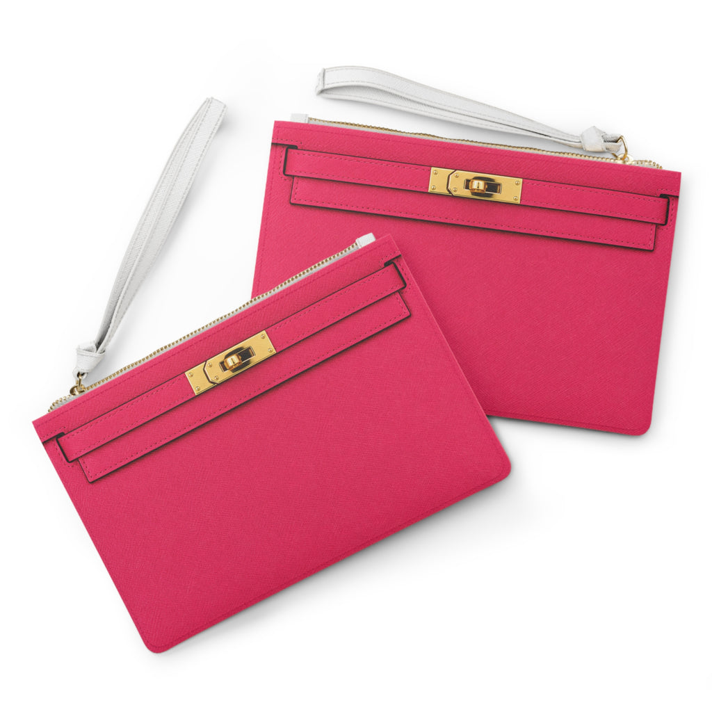 Canal Street Pink and Gold Clutch Bag — Elegant Wristlet Purse for Evening & Gifts