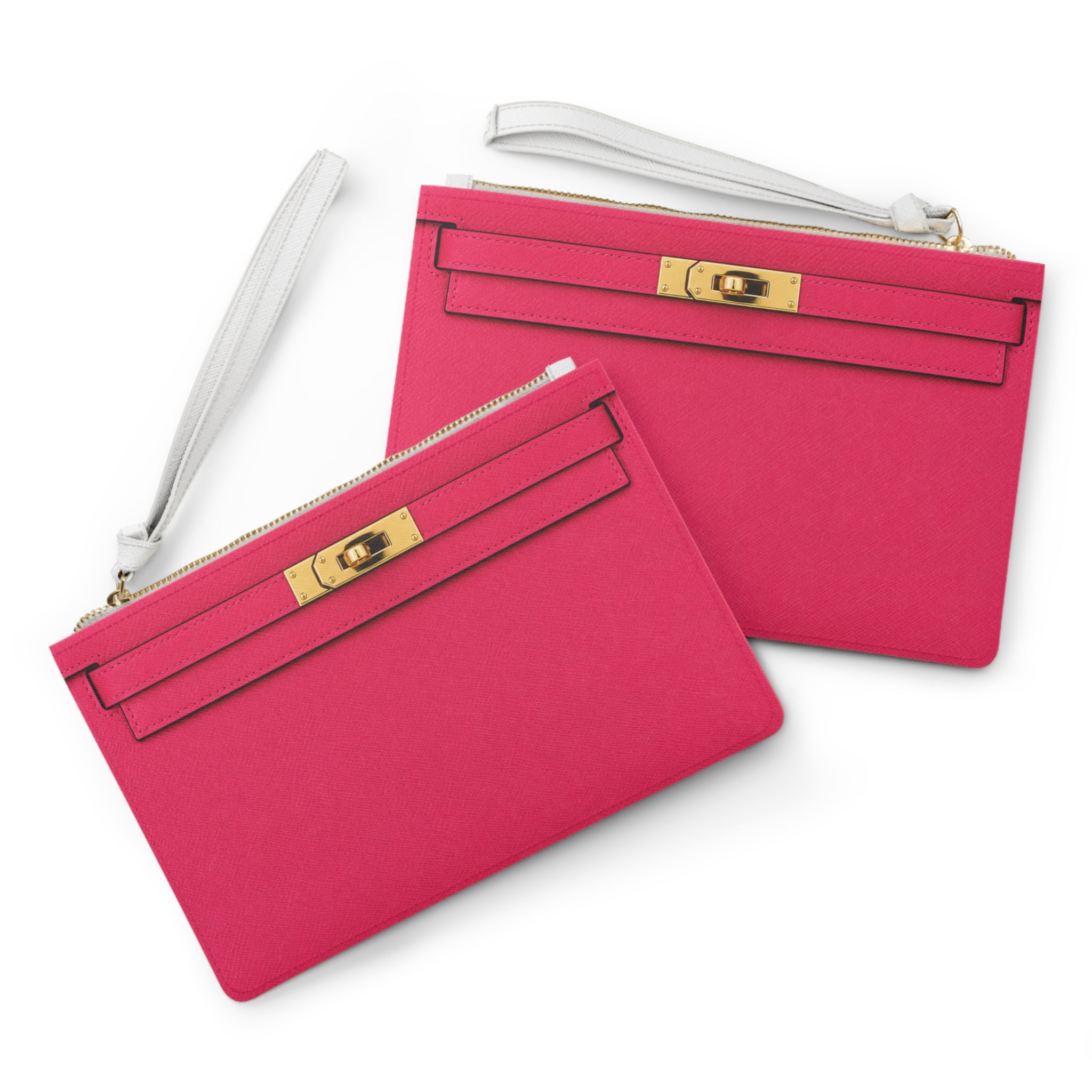 Canal Street Pink and Gold Clutch Bag — Elegant Wristlet Purse for Evening & Gifts