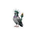 Liberty Island NYC Pigeon Magnet | Freedom Lover Bird Lover Fridge Magnet